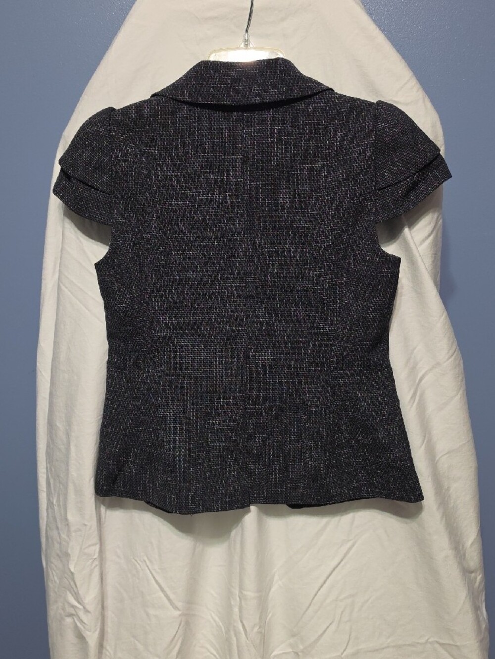 The Limited Black Tweed Short-Sleeve Blazer with Layered Sleeves - Picture 5 of 5